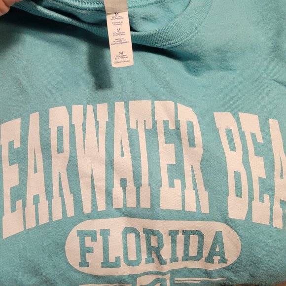 CLEARWATER BEACH SEA BLUE COLORED SWEATSHIRT BY JERZEES - Picture 5 of 10